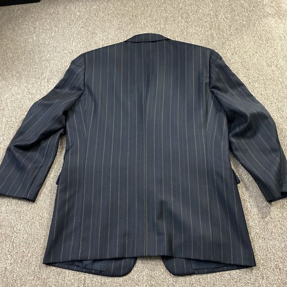 Pal Zileri Brown Pinstriped 100% Wool 2 Pc Suit Jacket Pants See Photos - Picture 12 of 16